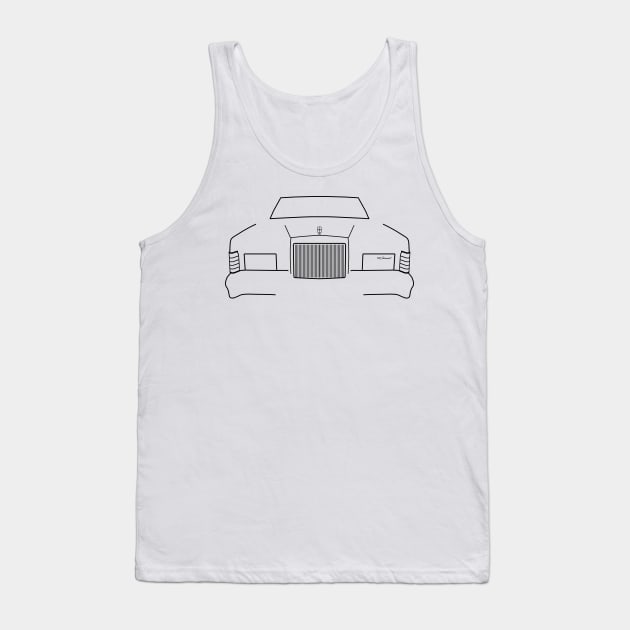 1979 vintage Lincoln Continental outline graphic (black) Tank Top by soitwouldseem